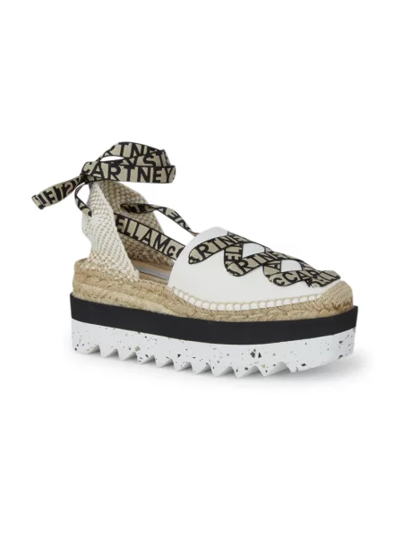 Lniane espadryle Stella Mccartney białe