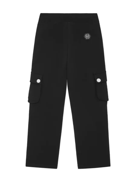 Spodnie cargo dziecięce Philipp Plein czarne