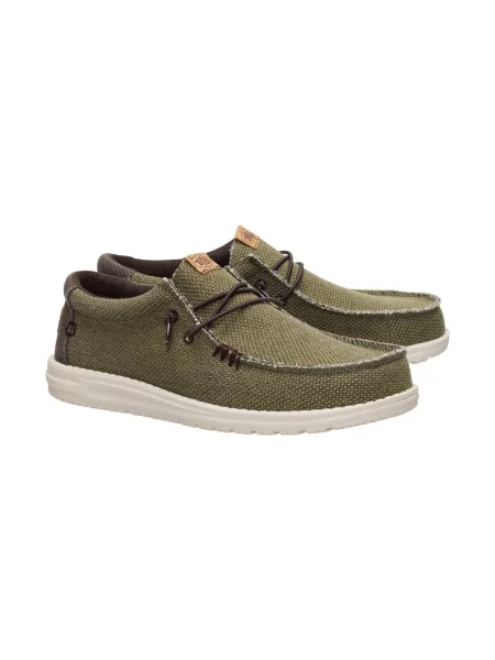 Pantofi Heydude țesuți verde