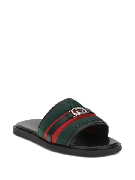 Sandale Gucci cu dungi negru