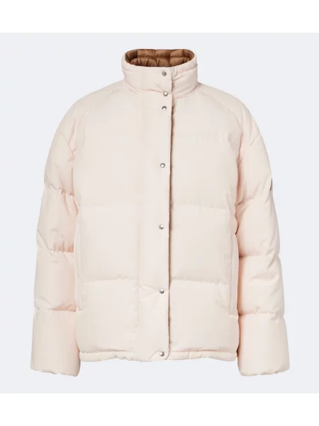 Péřová bunda Moncler růžová