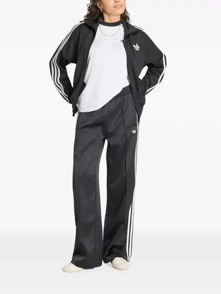 Geacă Adidas din satin alergare negru