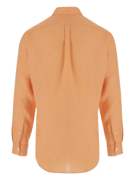 Lininė polo marškinėliai Polo Ralph Lauren oranžinė