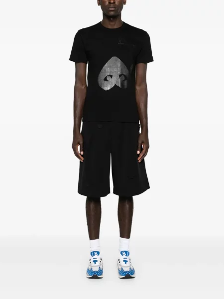 Raštuotas grafiniai marškinėliai Comme Des Garçons Play juoda
