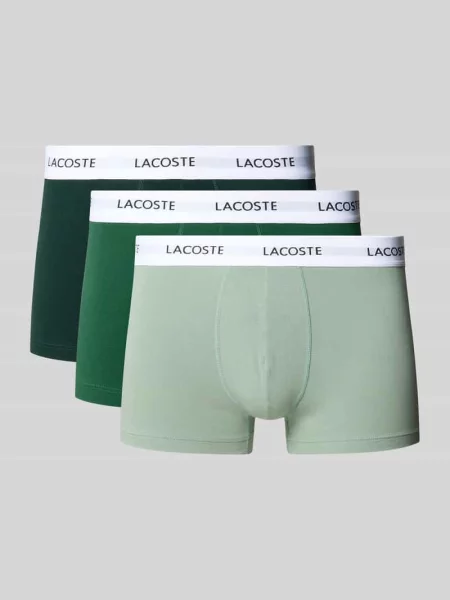 Obcisłe bokserki z mieszanki bawełny w zestaw 3 szt. Lacoste zielone