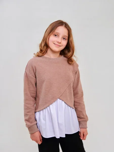 Дитячий Світшот SMIL коричневий