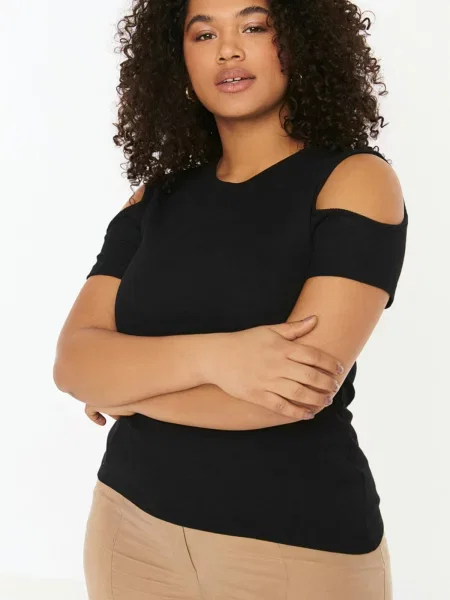 Bluză Trendyol tricotate negru