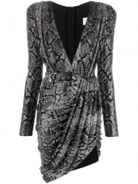 Кристал рокля Philipp Plein с V-образно деколте