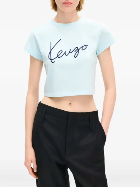 Tricou Kenzo cu broderie albastru