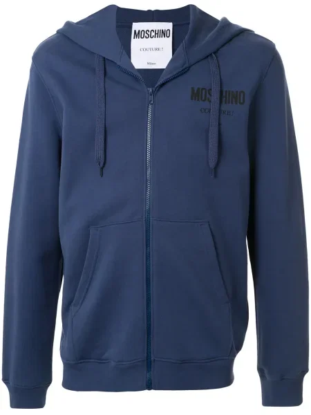 Hanorac cu glugă Moschino albastru