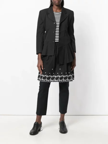 Sukně Comme Des Garçons Pre-owned s výšivkou černé