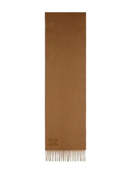 Fular Max Mara cu broderie maro