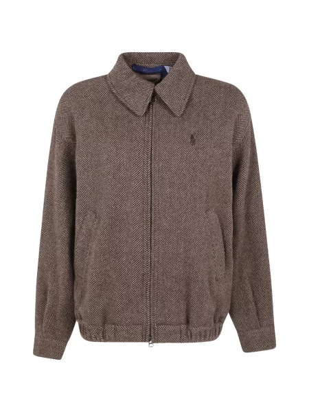 Geacă Polo Ralph Lauren cu model herringbone albastru