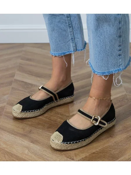 Espadrilky D/ceo s přezkou černé