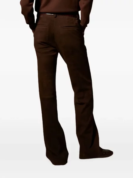 Pantaloni Sprwmn din piele de căprioară maro