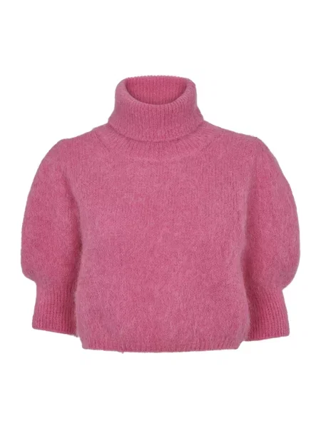 Sweter Americandreams wełniany różowy