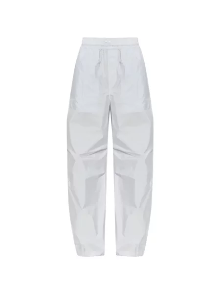 Pantaloni palazzo Alexander Wang cu dungi alb