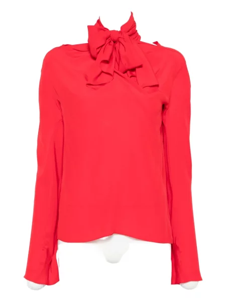 Bluză Rochas cu funde lungă roșu