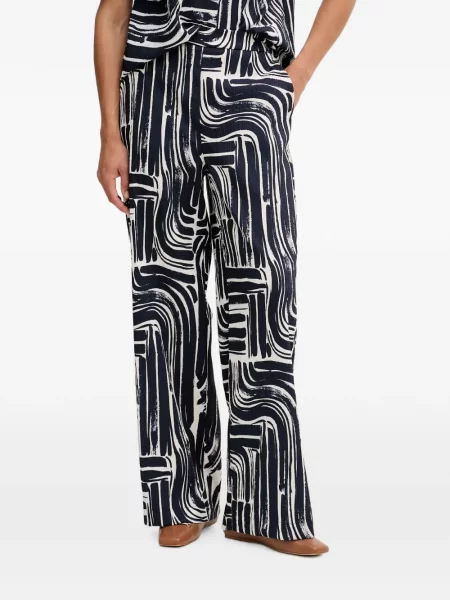 Pantaloni palazzo Joseph Ribkoff cu imagine cu imprimeu abstract albastru