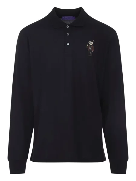 Tricou polo Ralph Lauren Purple Label negru