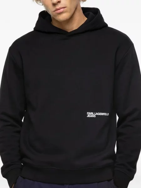 Hoodie Karl Lagerfeld Jeans με σχέδιο μαύρο