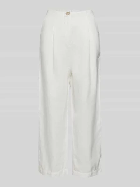 Kuloty o kroju regular fit z zakładkami w pasie Marc O'polo Denim białe