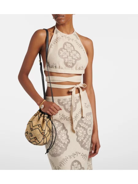 Top Valentino cu spatele deschis bej