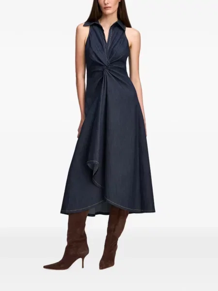 Rochie din denim Cinq A Sept albastru