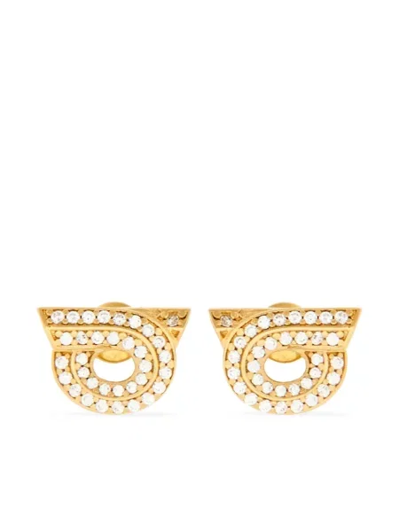 Обеци Ferragamo златисто