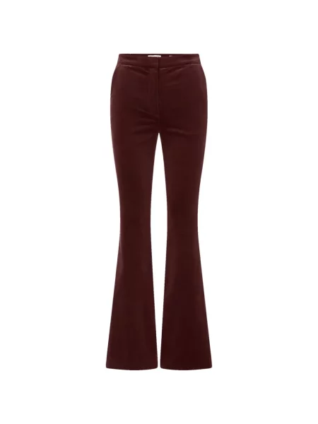 Pantaloni Veronica Beard de catifea evazate roșu