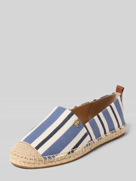 Espadryle z aplikacją z logo model CAMERYN III' Lauren Ralph Lauren niebieskie