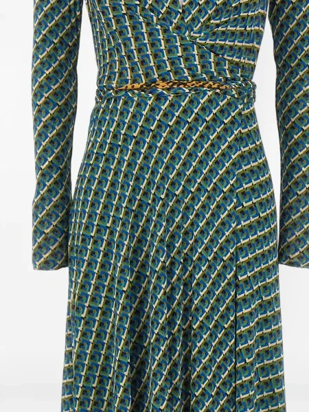Reversibil rochie midi Dvf Diane Von Furstenberg albastru