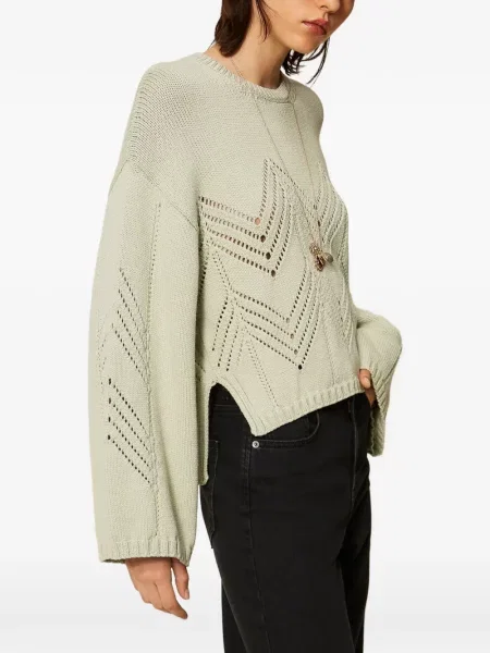 Pulover Twinset de lână verde