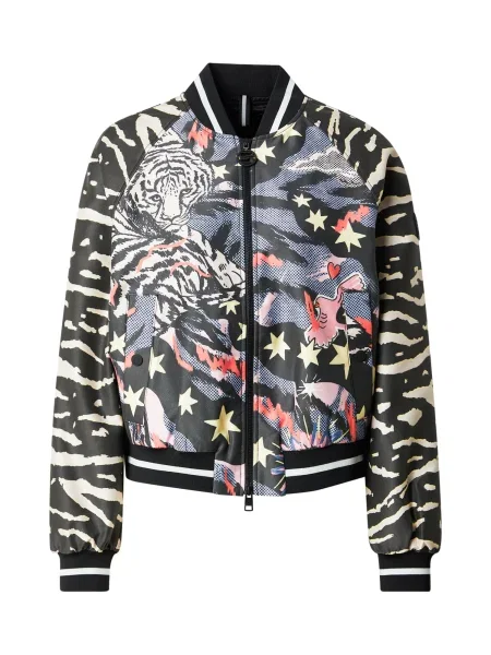 Marc Cain Prehodna jakna modra / svetlo rumena / roza / rdeča / črna bela