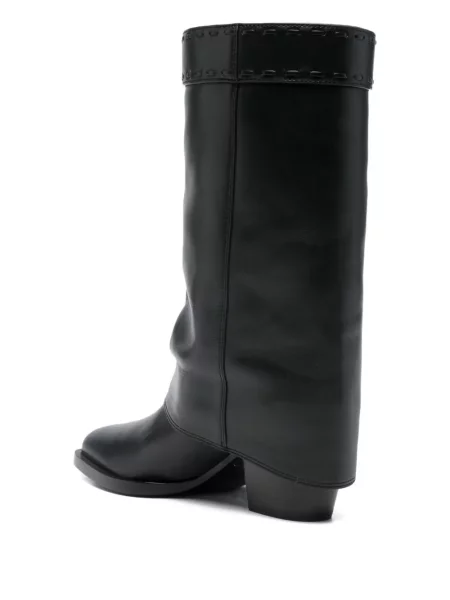 Cizme scurte Fendi din piele negru