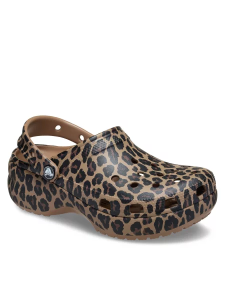 Pantofle Crocs hnědé