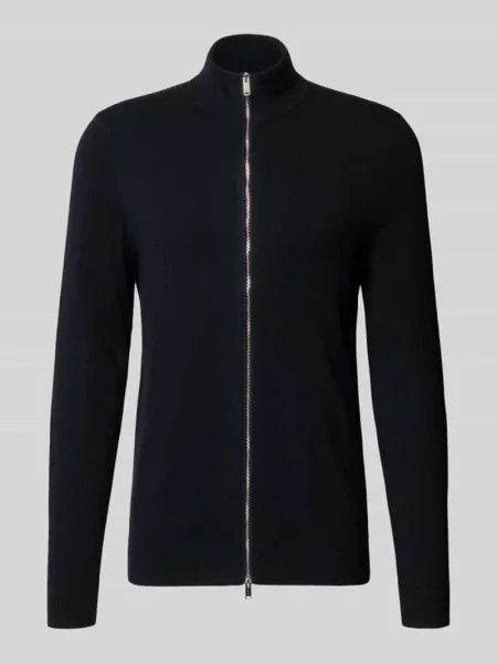 Sweter Slim o kroju slim fit z mieszanki wełny Profuomo granatowy