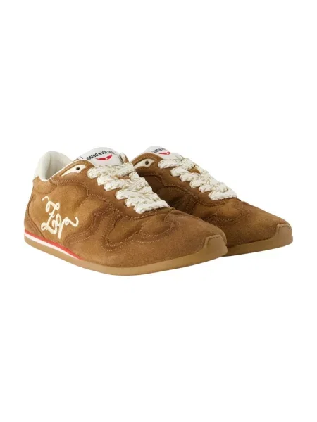 Sneakersy Zadig & Voltaire zamszowe do tańca brązowe