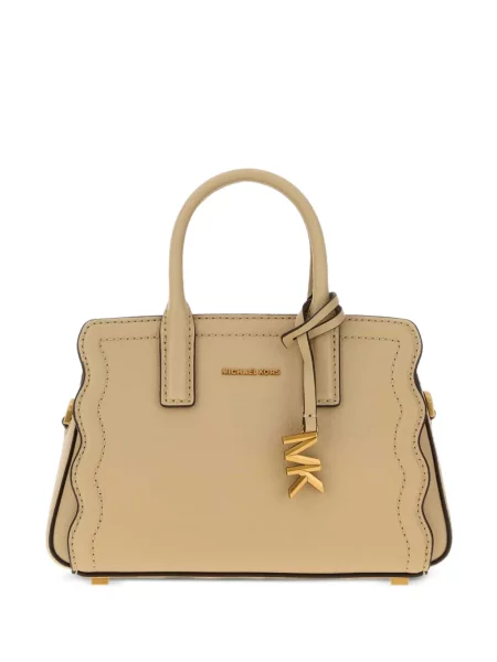 Szarvasbőr kézitáska Michael Michael Kors autogrammal barna