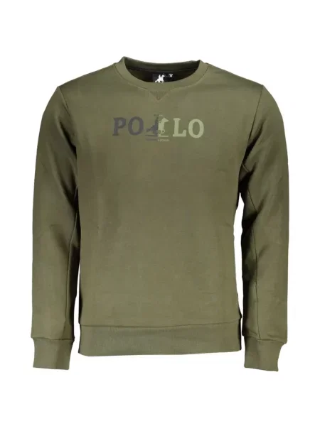 Pulover U.s. Grand cu imagine cu decolteu rotund verde