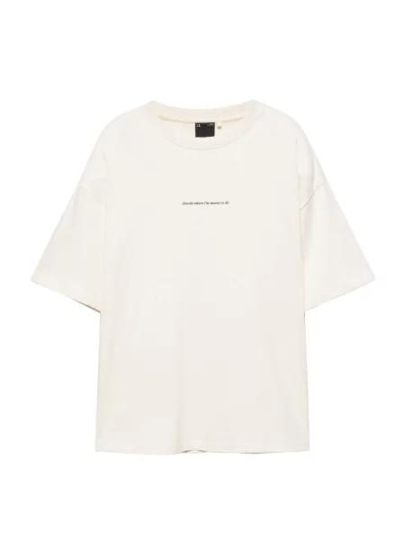 Pull&Bear Tricou crem / maro închis / deschis portocaliu