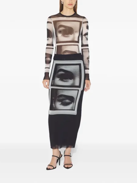 Fusta maxi Jean Paul Gaultier negru