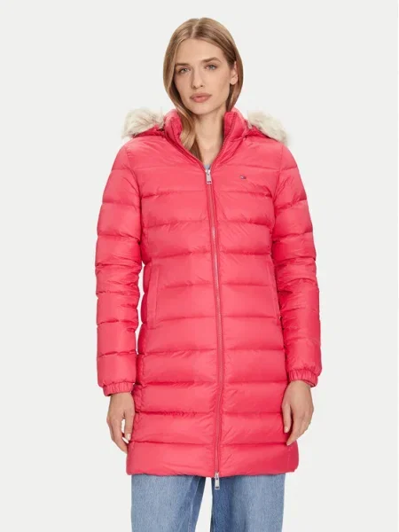 Палто Tommy Jeans розово