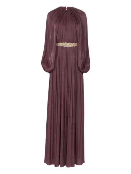 Sukienka Costarellos plisowana garniturowa fioletowa