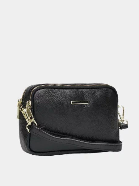 Кожаный клатч Borsa Leather черный