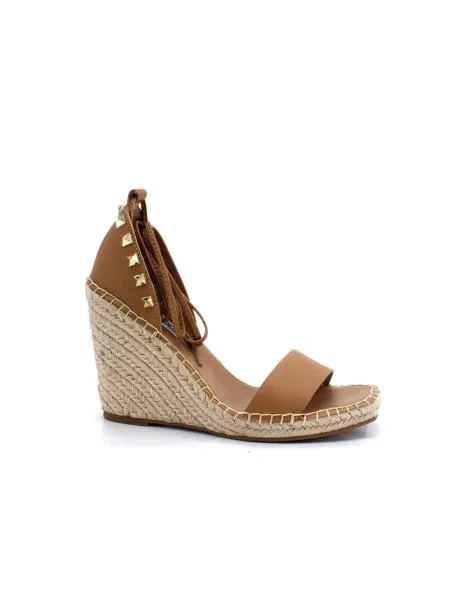 Sandały Steve Madden na koturnie brązowe