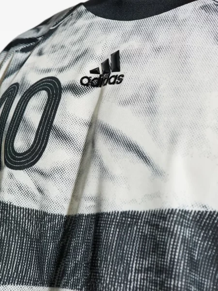 Tricou Adidas cu dungi cu imagine din jerseu verde