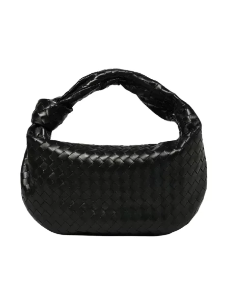 Mała torebka skórzana Bottega Veneta Jodie skórzana czarna