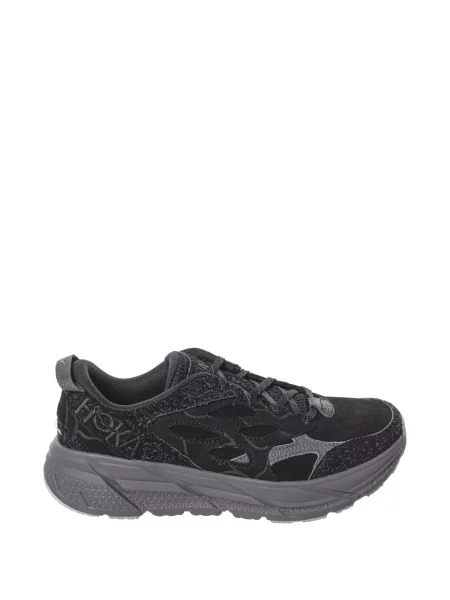 Top Hoka din piele de căprioară negru
