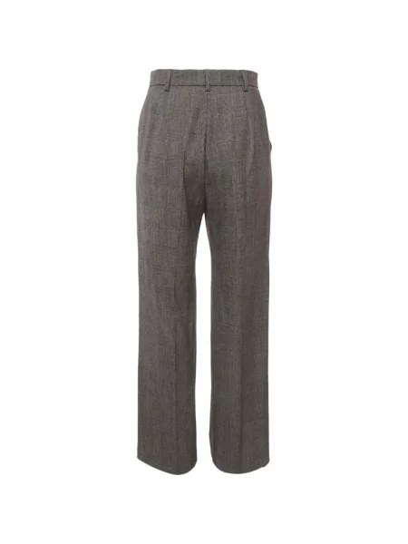 Pantaloni Max Mara în carouri gri